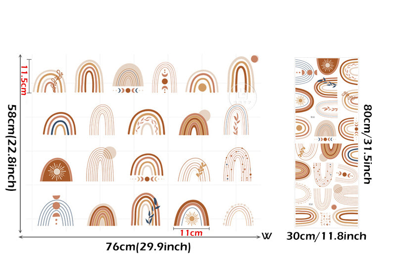 Personalized Rainbow Wall Art and stickers