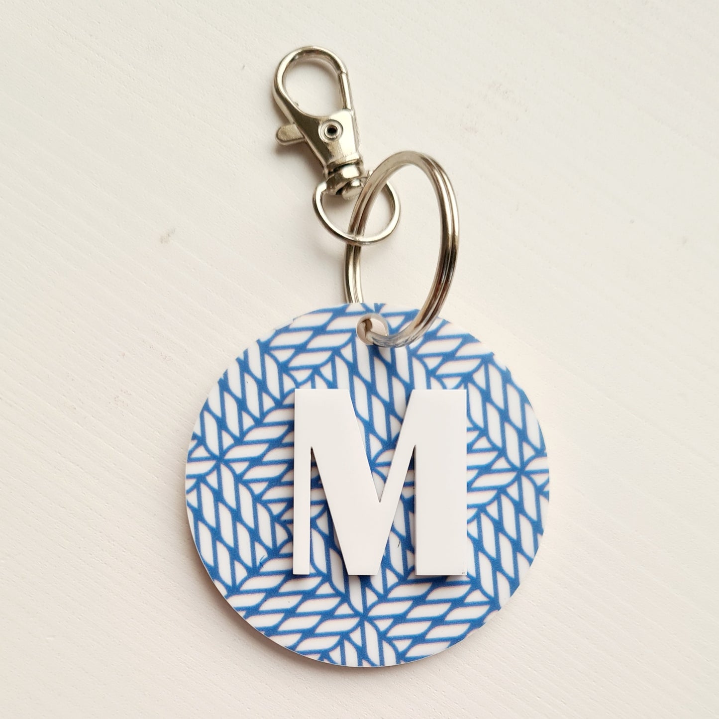 Lines letter keychain