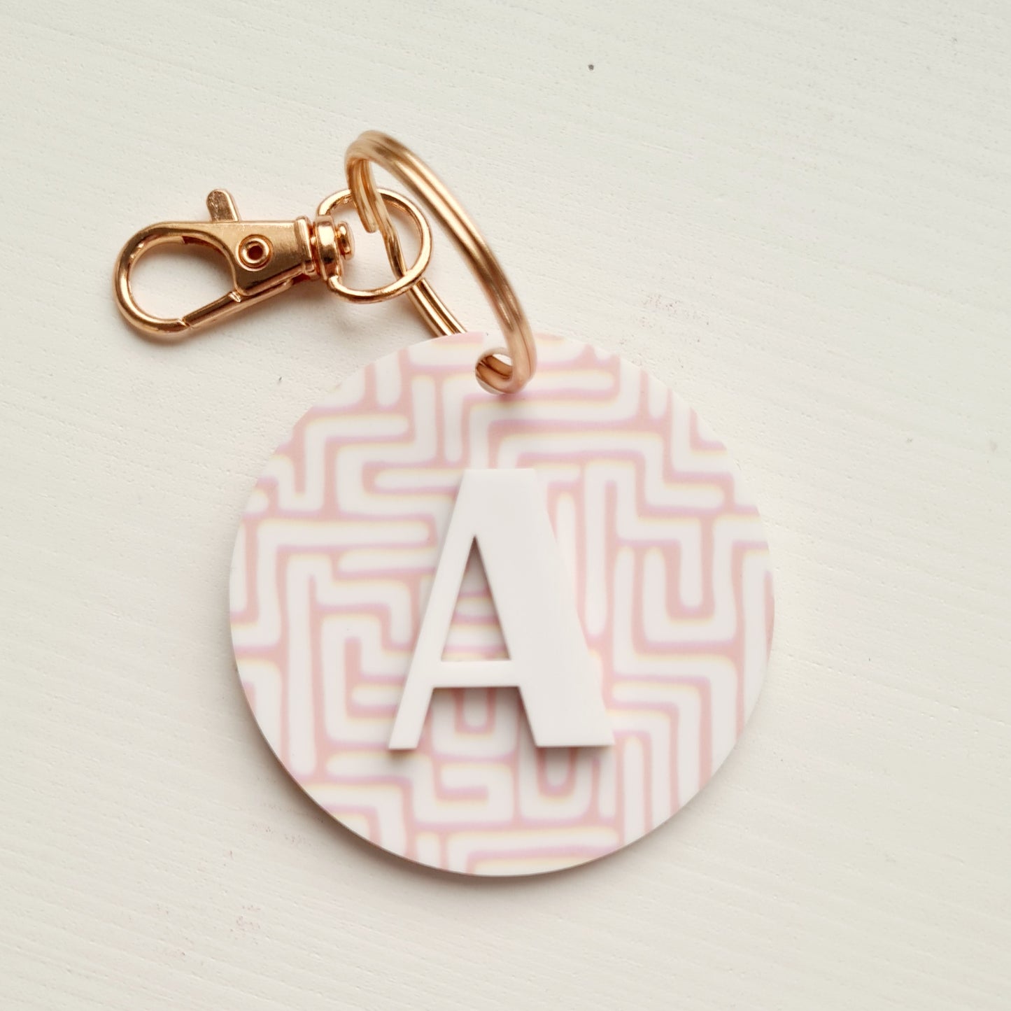 Lines letter keychain