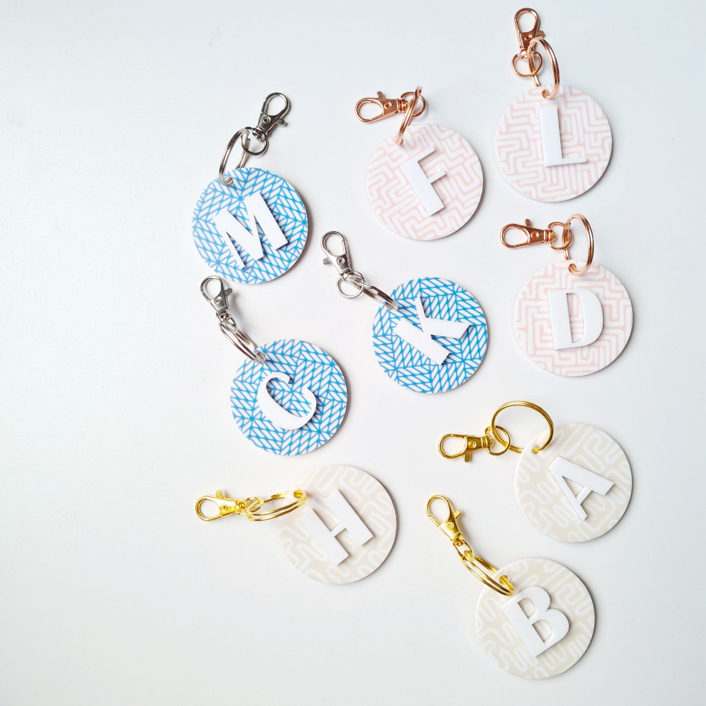 Lines letter keychain