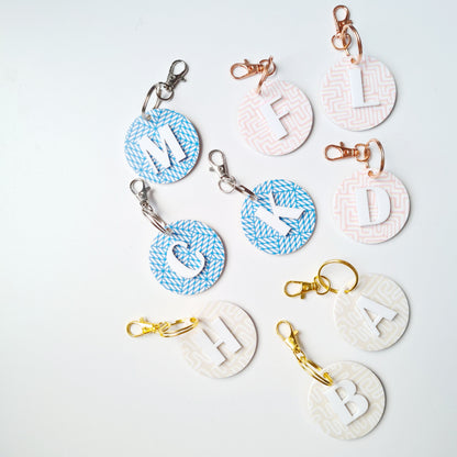 Lines letter keychain