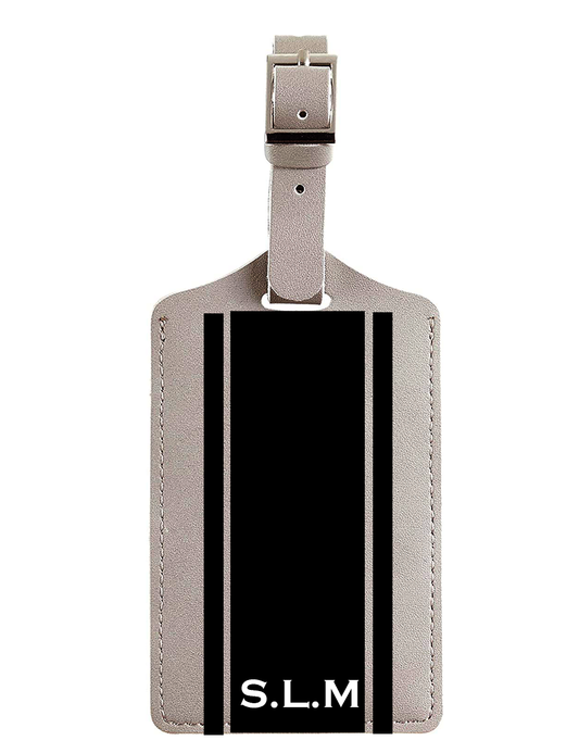 Masculine Leather tag in Gray